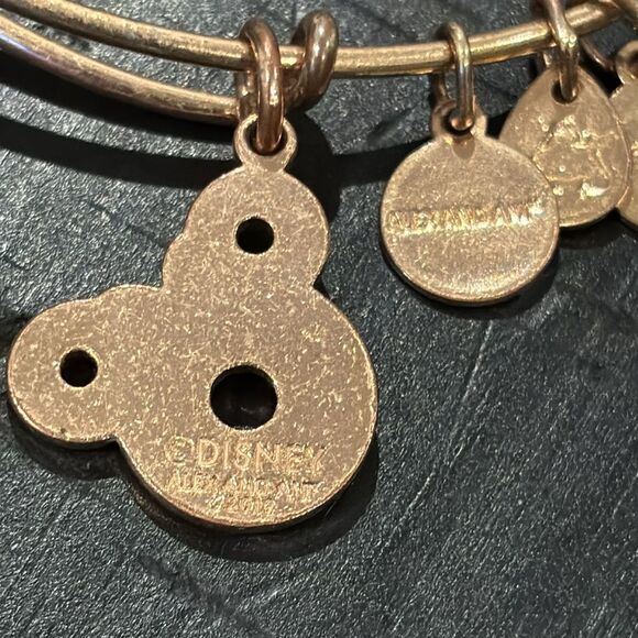 Minnie Donut Alex & Ani Bracelet Disney Sweet Dessert Rose Gold Bangle Charm - Picture 5 of 7